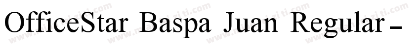 OfficeStar Baspa Juan Regular字体转换